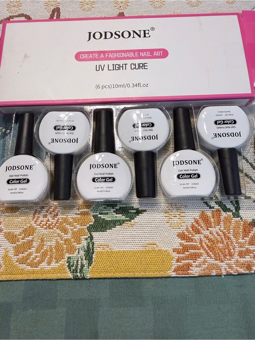 White Gel Nail Polish Set - 6pcs UV Color Gel